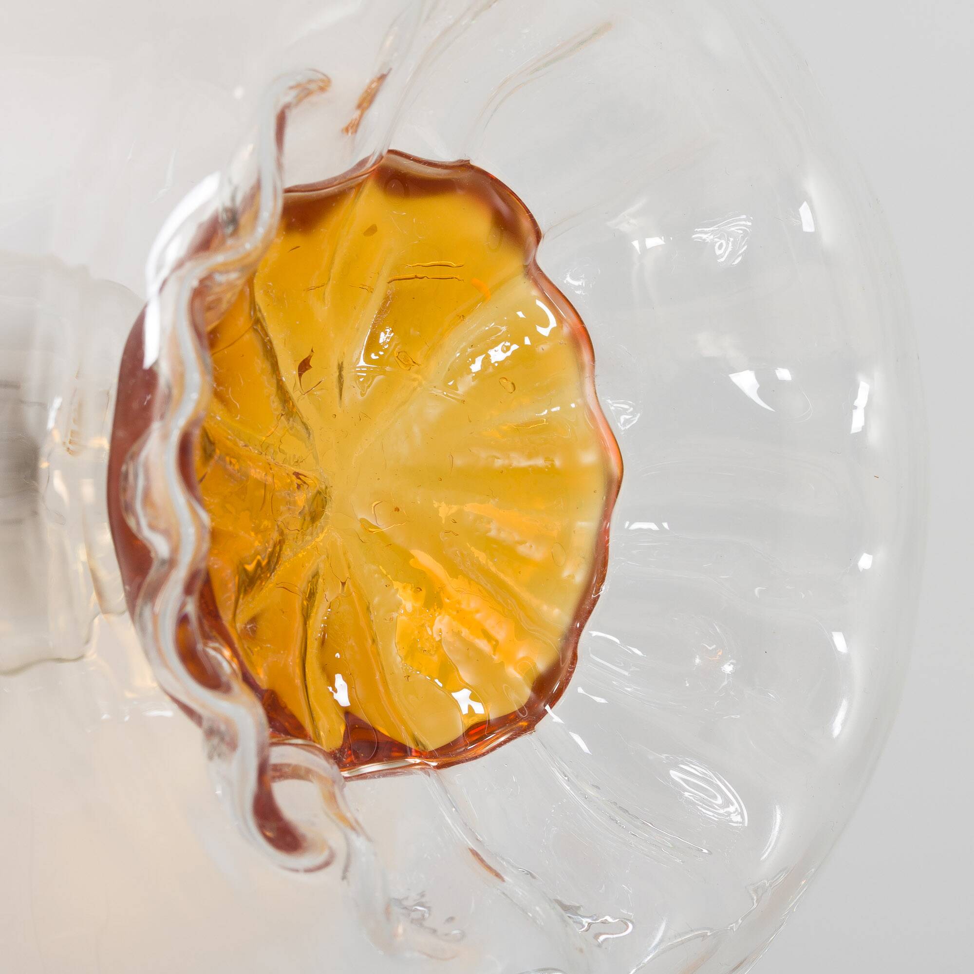 Mazzega Space Age Murano glass chrome plated chandelier, Italy 1970s