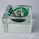 Ashtray Sommerso cubic gray by Seguso, Murano, Italy, 1970