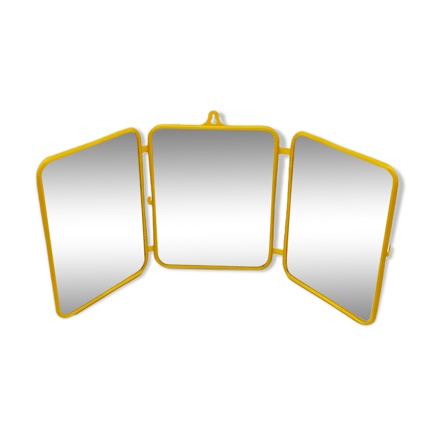 Yellow triptych mirror