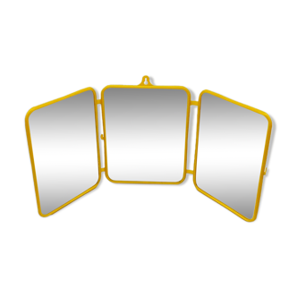 Yellow triptych mirror