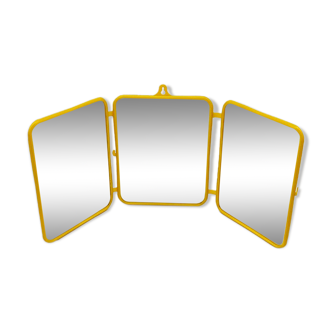 Miroir triptyque jaune