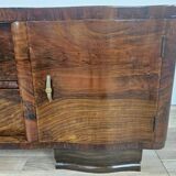 Art Decò console in mahogany burl