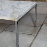 Marble and chrome coffee table, 1970