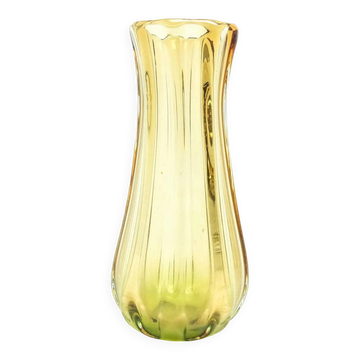 Vase Sommerso, moderne du milieu du siècle, en verre, conçu par F. Poli, Italie, années 1950.