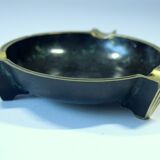 Cendrier des années 50 - en bronze et laiton - vintage