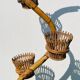 Bamboo snake plant holder. Vintage 50s.