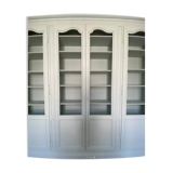 Paires de portes grillagées anciennes en bois de chêne pour armoire