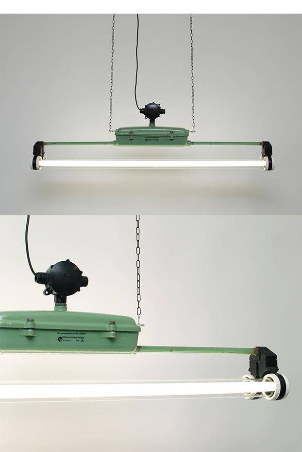 Set of 2 vintage neon pendants from East Germany 60s 70s