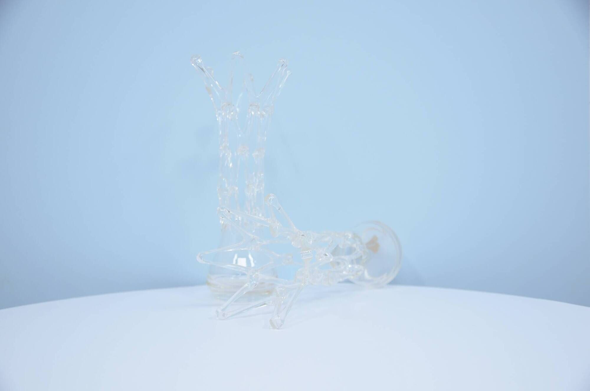 vintage set of mouth blown vases probably by Ion Tamaian