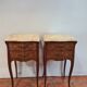 Marquetry bedside tables ( the pair )