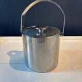 Brushed stainless steel ice bucket