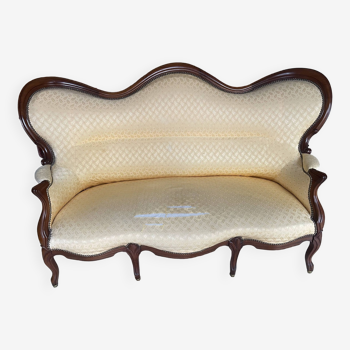 Napoleon III 3-seater mahogany sofa