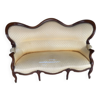 Napoleon III 3-seater mahogany sofa