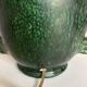XXL green glazed terracotta lamp by Foucart Jourdan Vallauris 1960