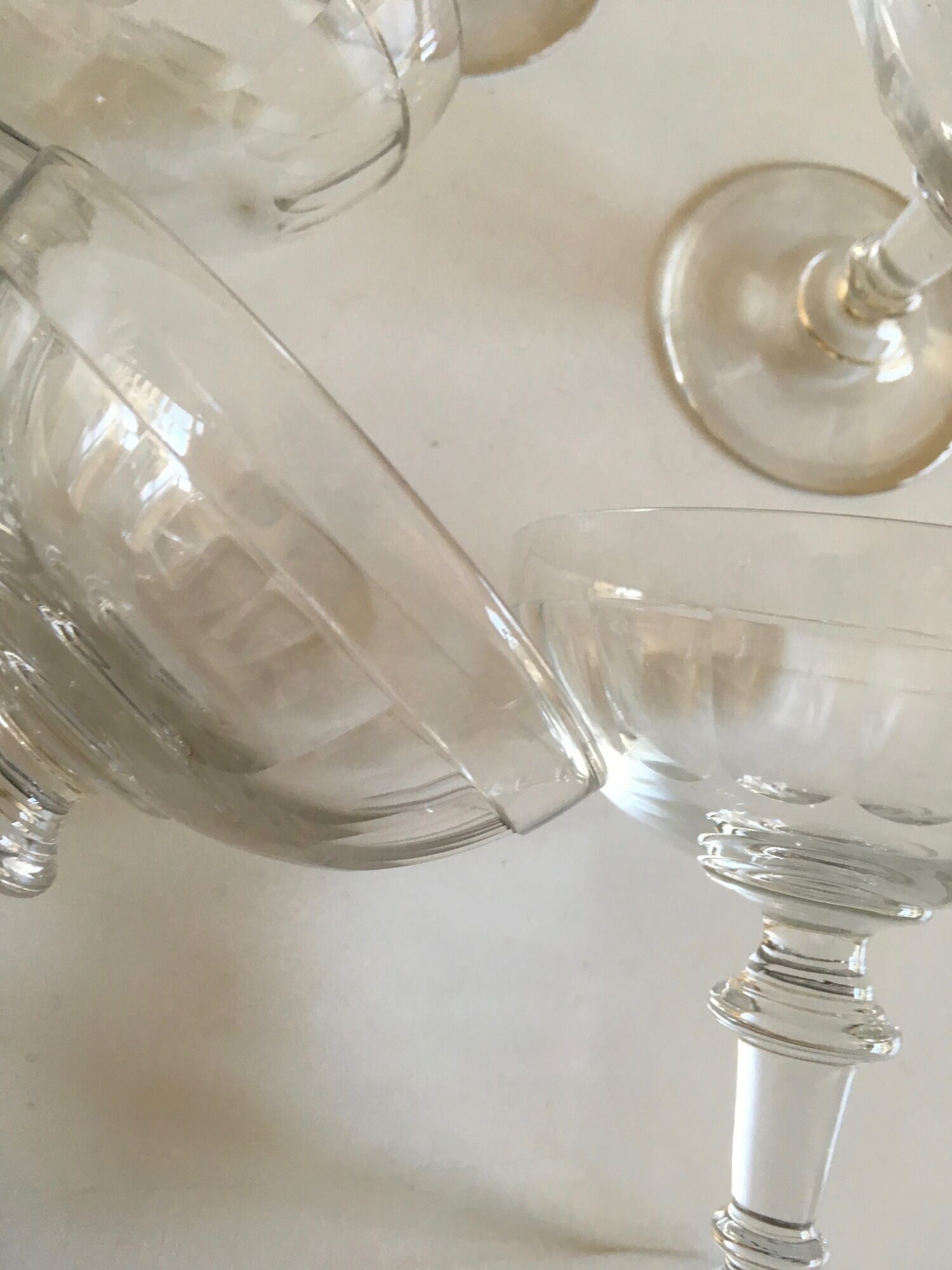 Série de 10 coupes à champagne à côtes plates fin 19e