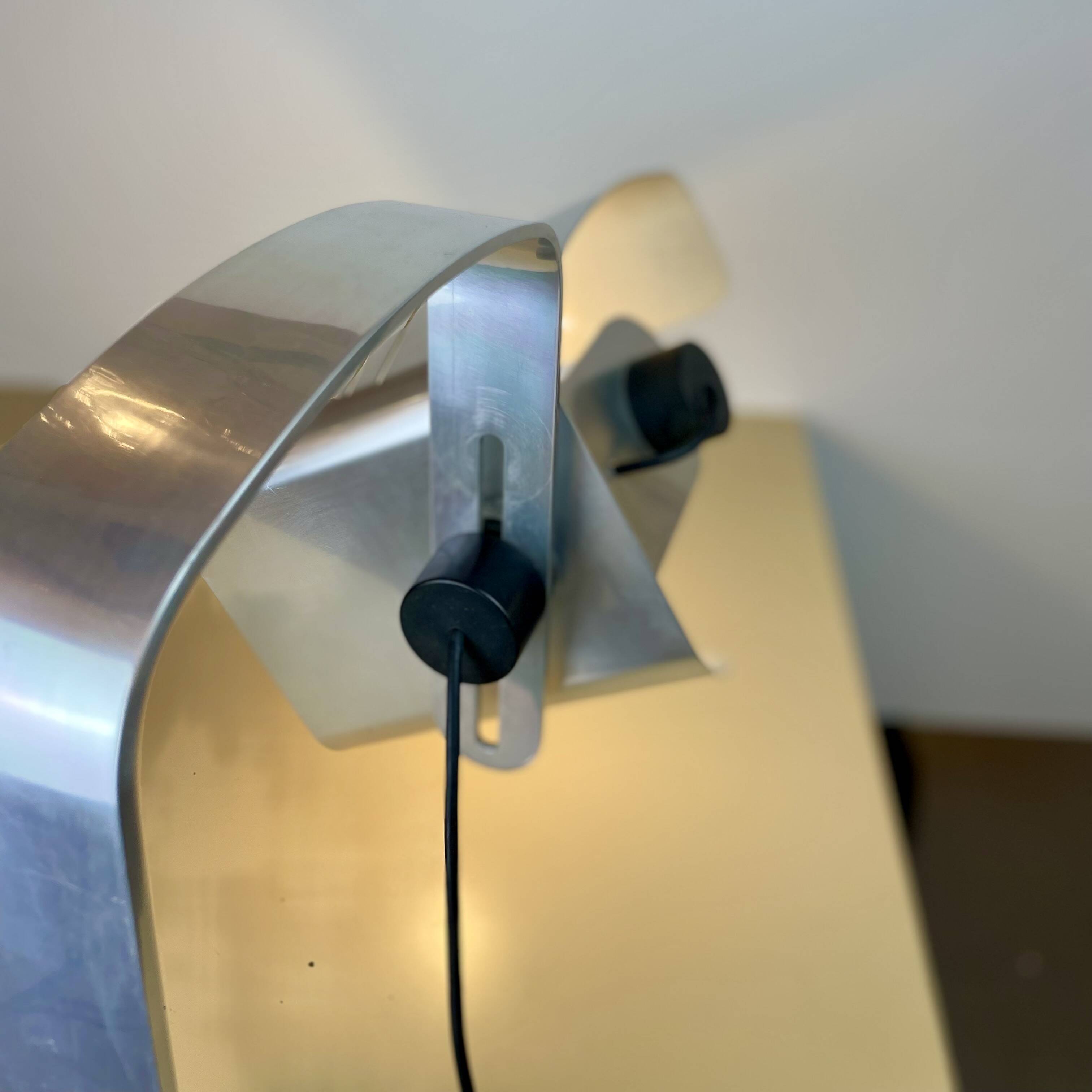 Large Aluminum Desk Lamp by Etienne Fermigier for Monic, 1970s