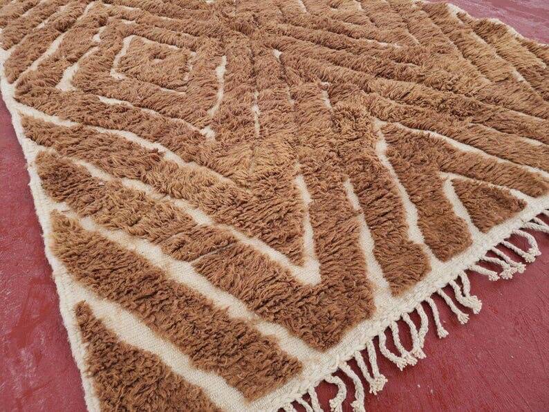 Traditional handmade beni ourain rug size 150 x 250 cm