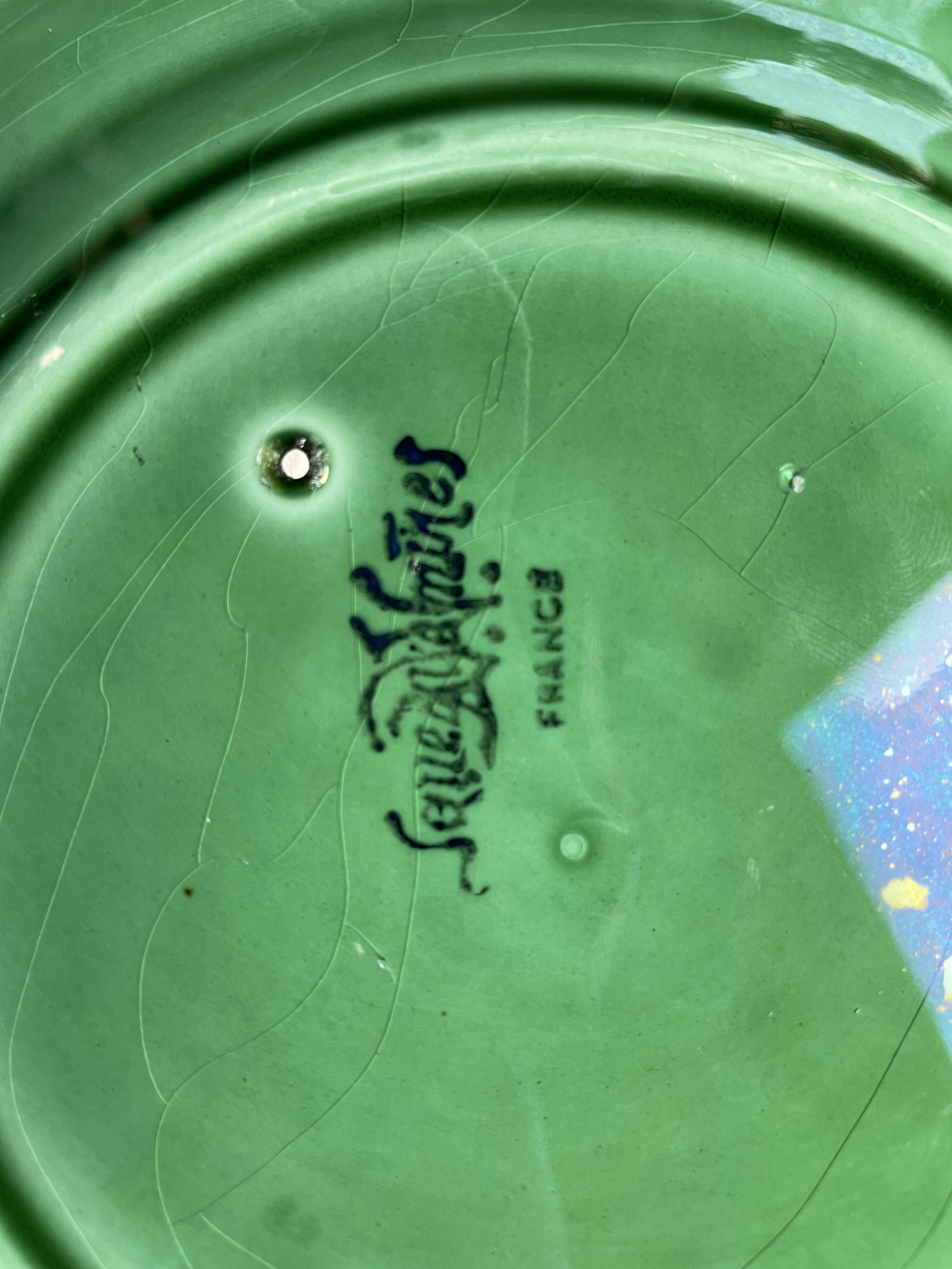 Sarreguemines grape barbotine dessert plates