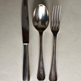 Ménagère Christofle in silver metal model Boréal (132 pieces)