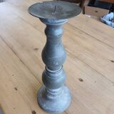 Candle holder in patinated wood