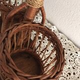 Door - wicker bottle rope and wood