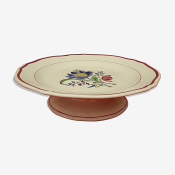 Flat on peedouche in earthenware of Gien model Savoie diam 24.5 cm