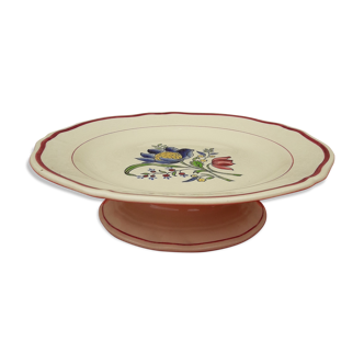 Flat on peedouche in earthenware of Gien model Savoie diam 24.5 cm