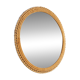 Round Wicker Framed Mirror, 1970s (MK10032)