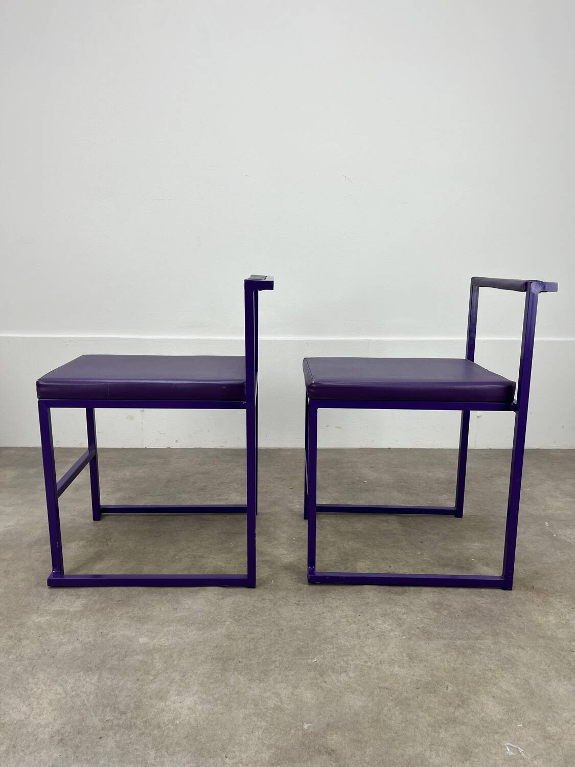 2 postmodern design chairs, 80s