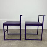 2 postmodern design chairs, 80s