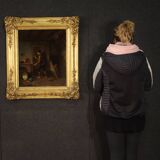 Flemish painting signed Venneman from the mid-19th century