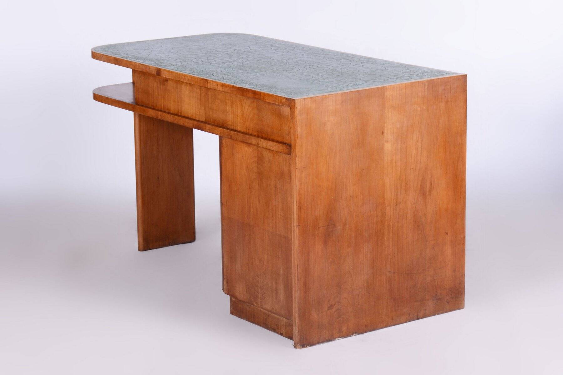 Czech Art Deco Cherry Writing Desk attributed to J. Halabala for Up Zavody, 1930s