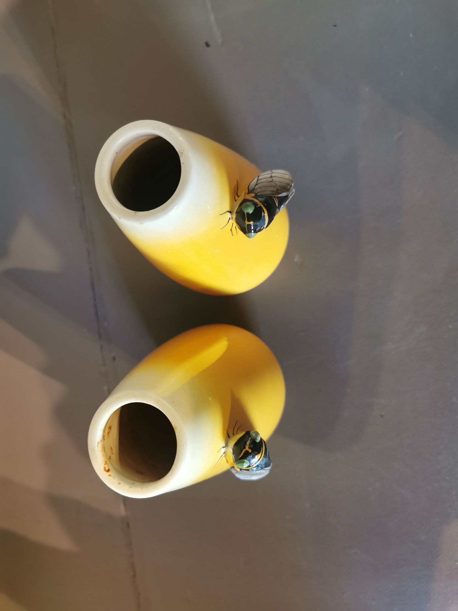 Paire de vases vintage massier vallauris