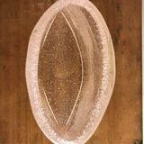Trapezoidal vase in blown and bubbled glass