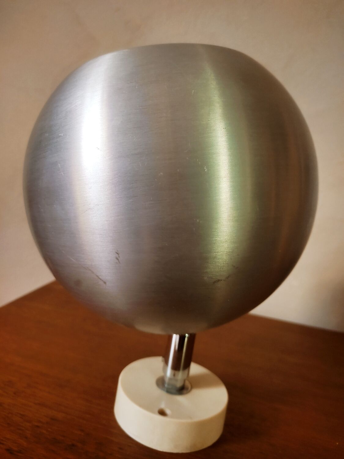 Erco wall or ceiling lamp in brushed aluminum