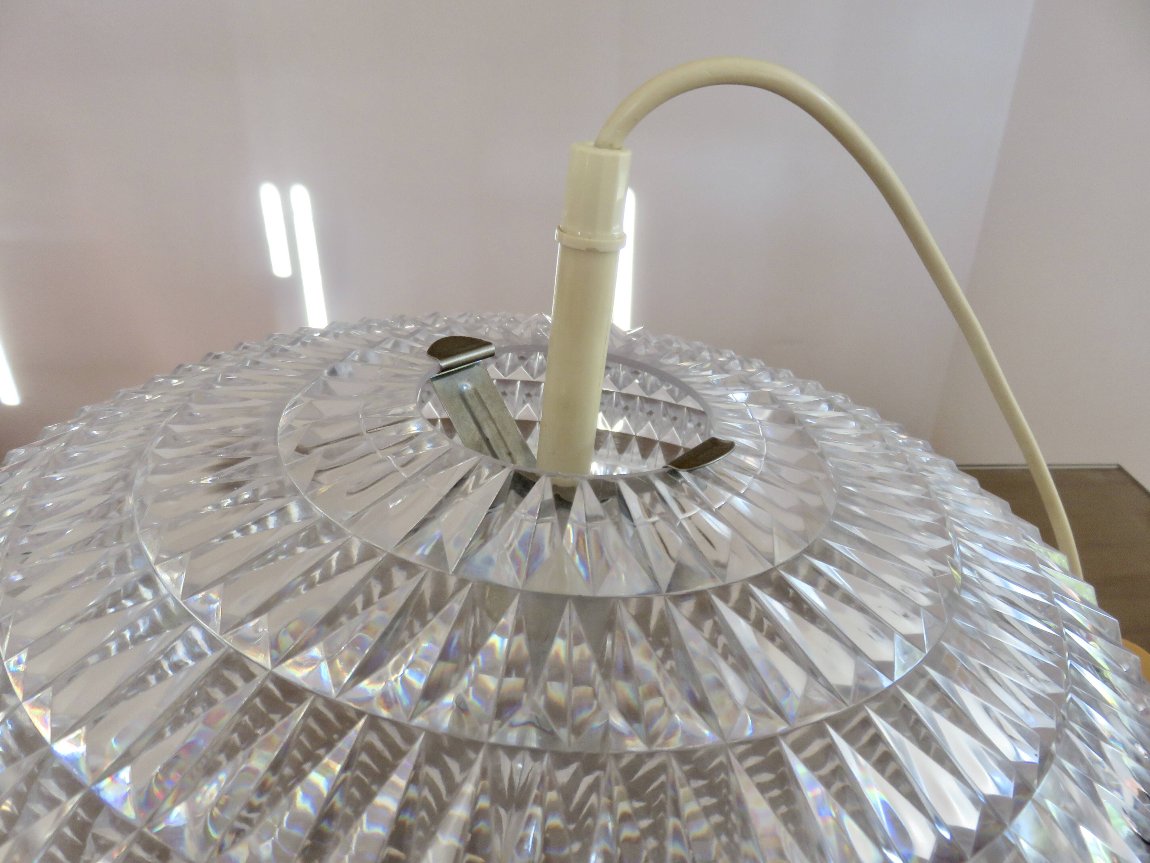 Suspension "ERCO" Diamond par Aloys Gangkofner Allemagne 1970 vintage