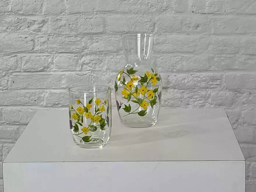 Service à boisson peinture fait main