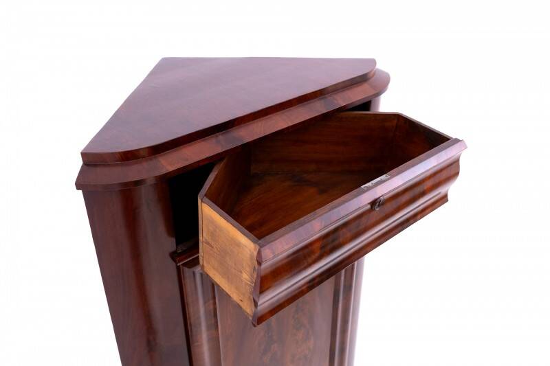 Antique corner chest of drawers, Northern Europe, circa 1880. After renovation.