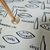 Ceramic cheese platter modernist rooster 60s