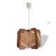 Vintage 60s wooden wood straw hanging lamp