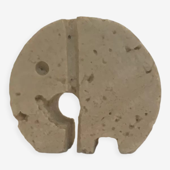 Fratelli Manelli travertine elephant sculpture