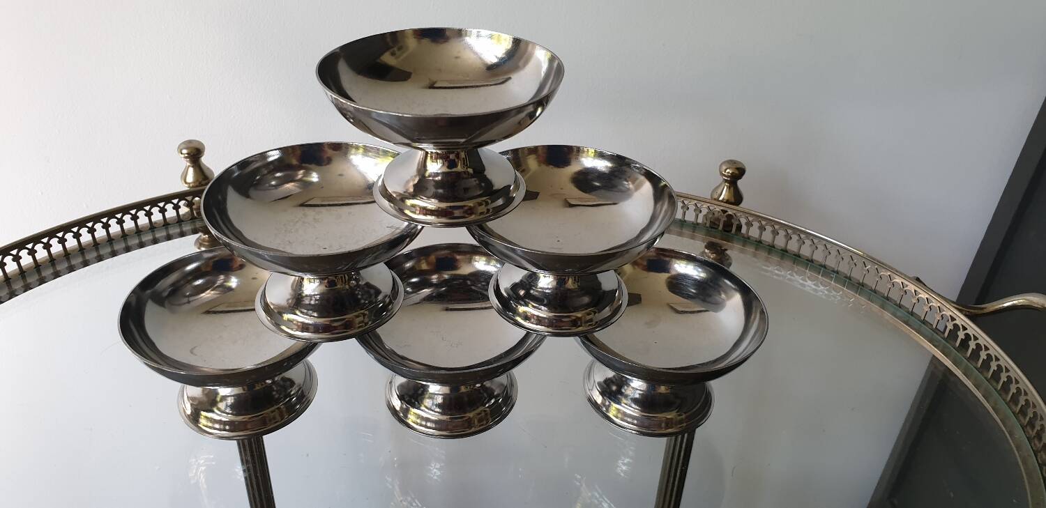 6 stainless steel ice cream cups