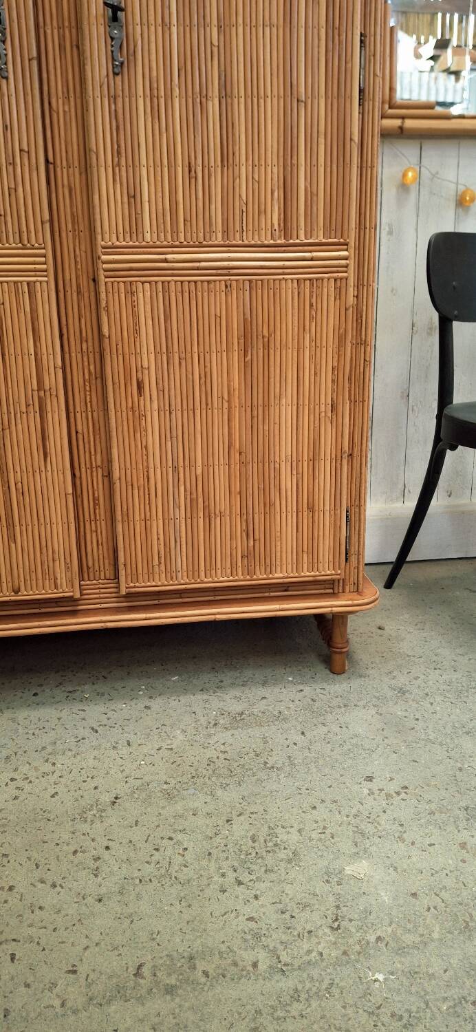 Rattan wardrobe
