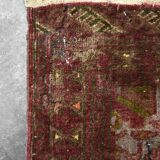 Vintage handwoven Turkmen Ersari oriental rug, 1950s.