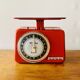 Stube - old household scale in red enameled metal - force 10