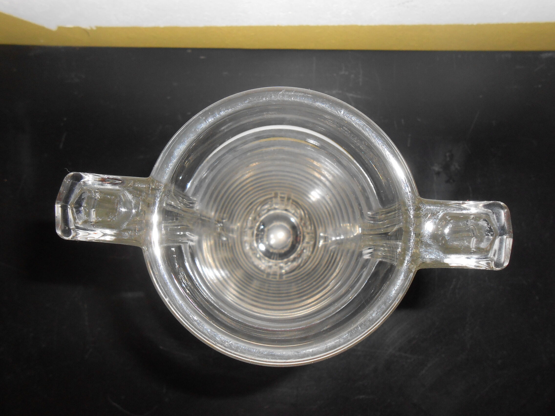 Narrow glass art deco vase