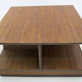 F.Lli Saporiti Mid-Century Modern Italian Walnut Coffee Table, 1960s