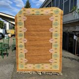 Tapis en laine röllakan, suède années 1960/1970, vintage, mid-c moderne