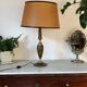 Vintage leather and brass lamp the Tanner
