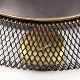 Vintage metal and brass openwork mirror Vereinigte Werkstätten Munich 1950